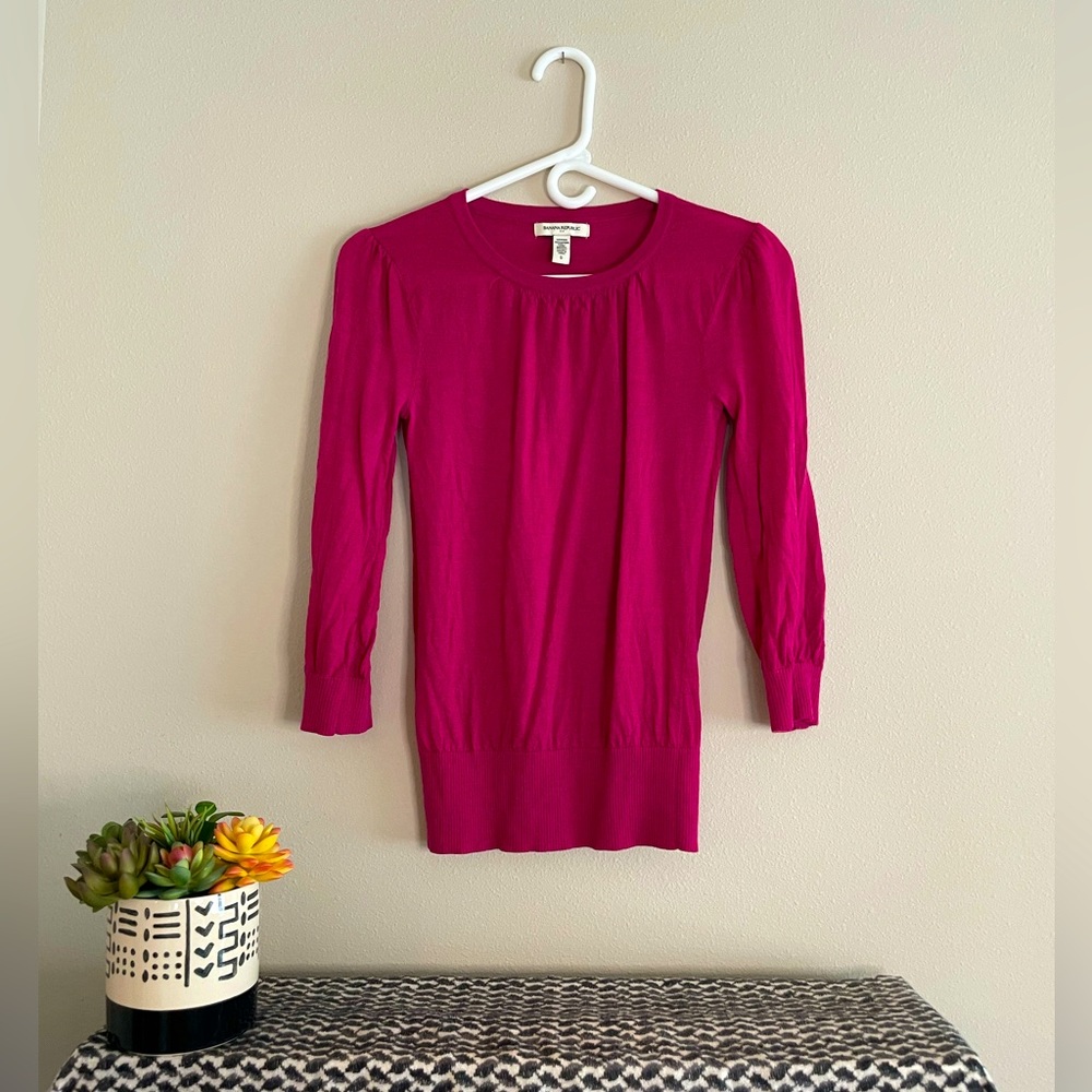 Banana | Republic | Merino Wool | 3/4 Length Sleeve Sweater | Small